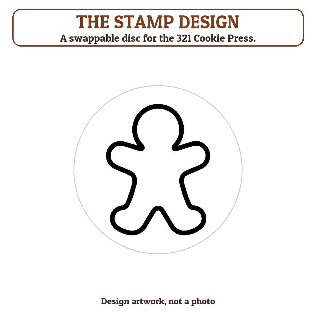 Gingerbread Man cookie stamp - the stamp design artwork