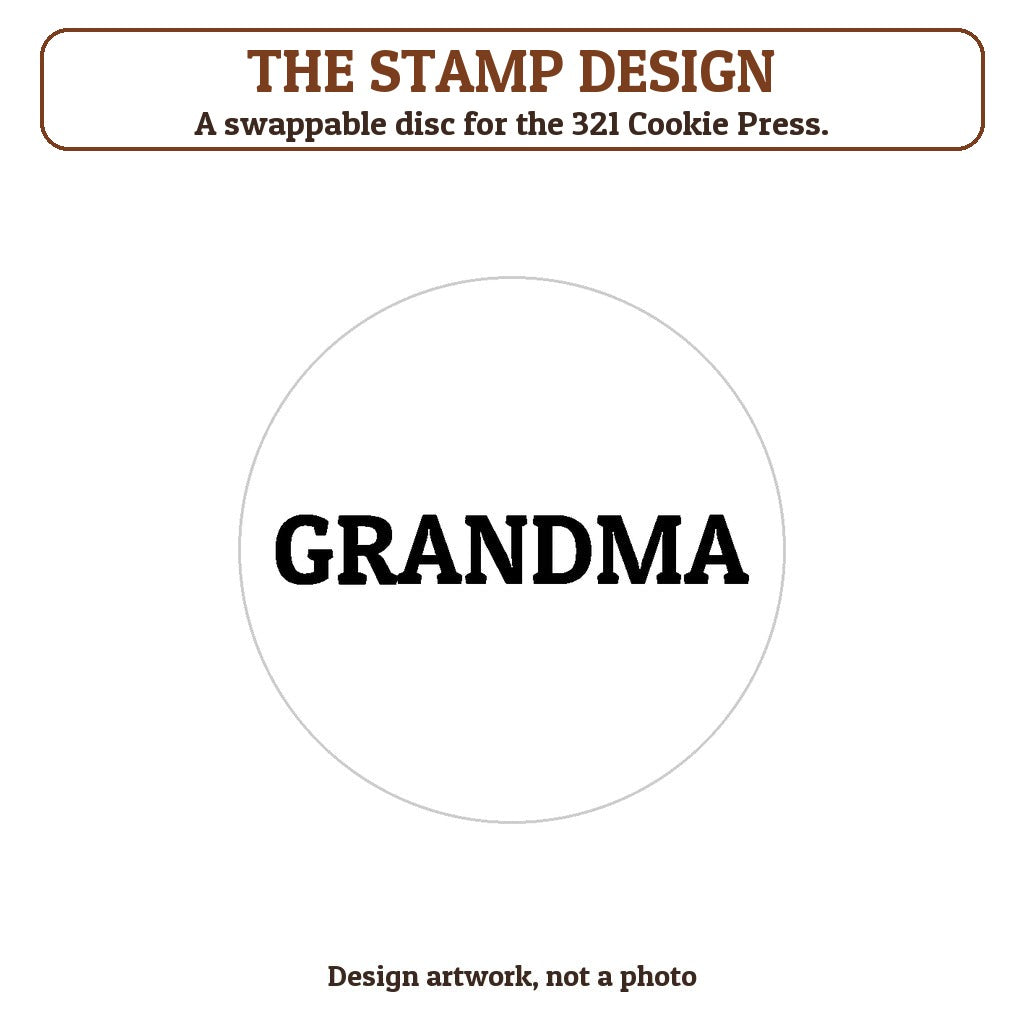 Grandma cookie stamp - the stamp design artwork