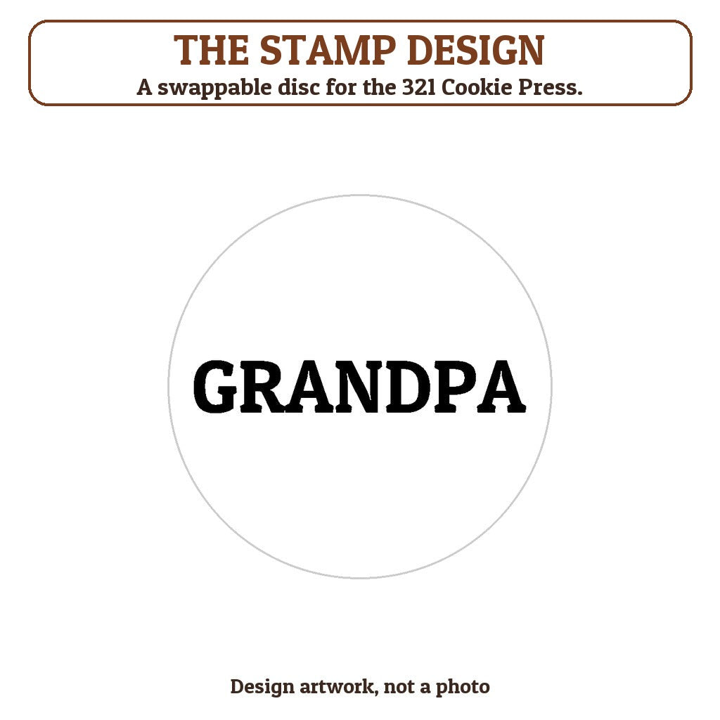 Grandpa cookie stamp - the stamp design artwork