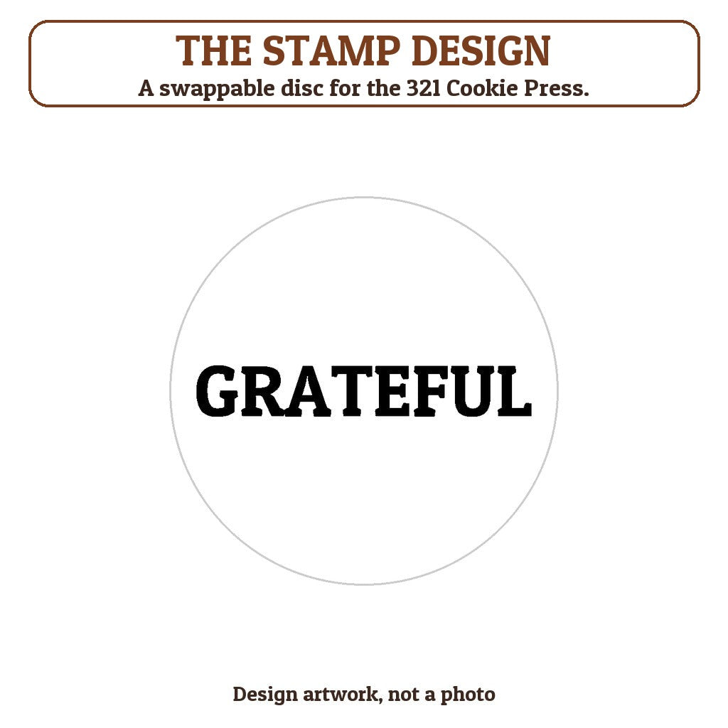 Grateful cookie stamp - the stamp design artwork