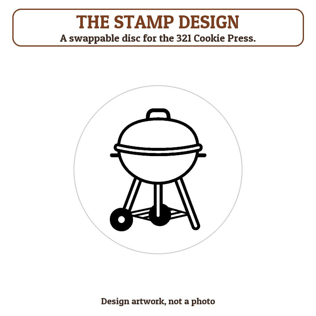 Grill cookie stamp - the stamp design artwork