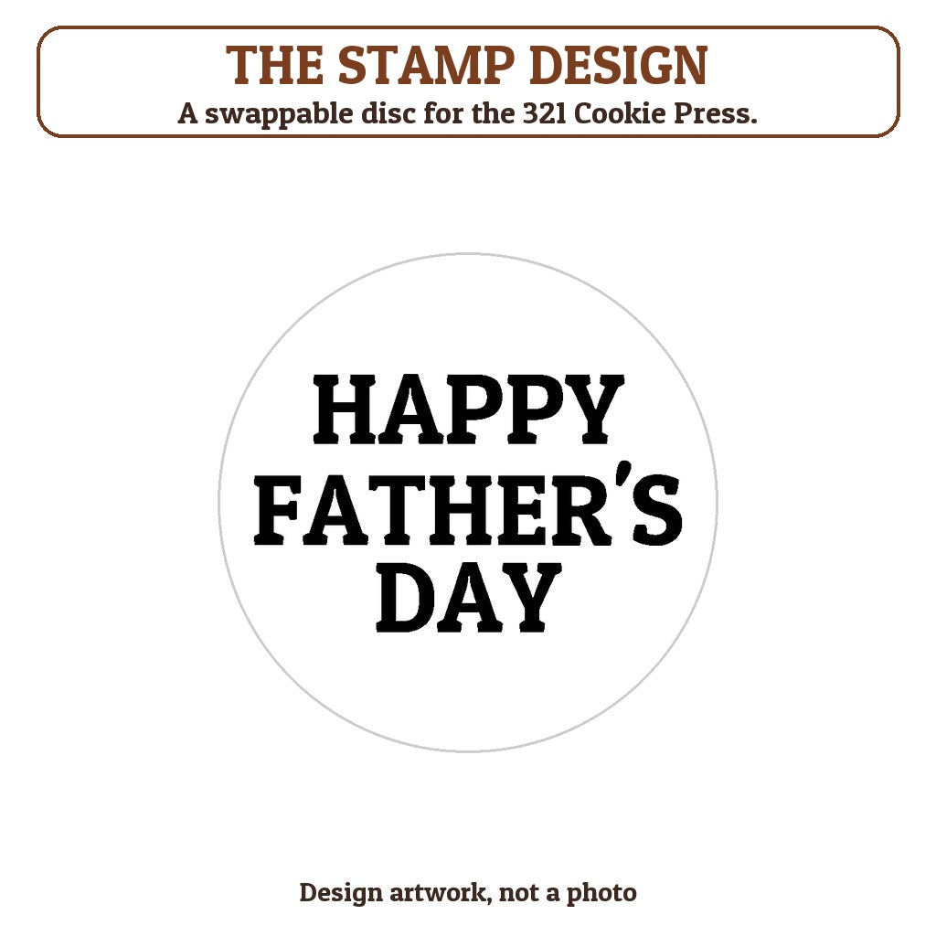 Happy Father's Day cookie stamp - the stamp design artwork