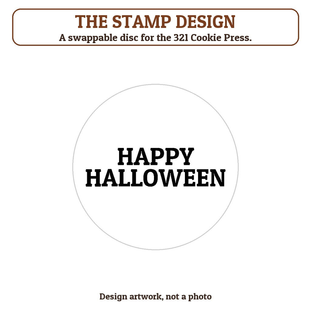 Happy Halloween cookie stamp - the stamp design artwork