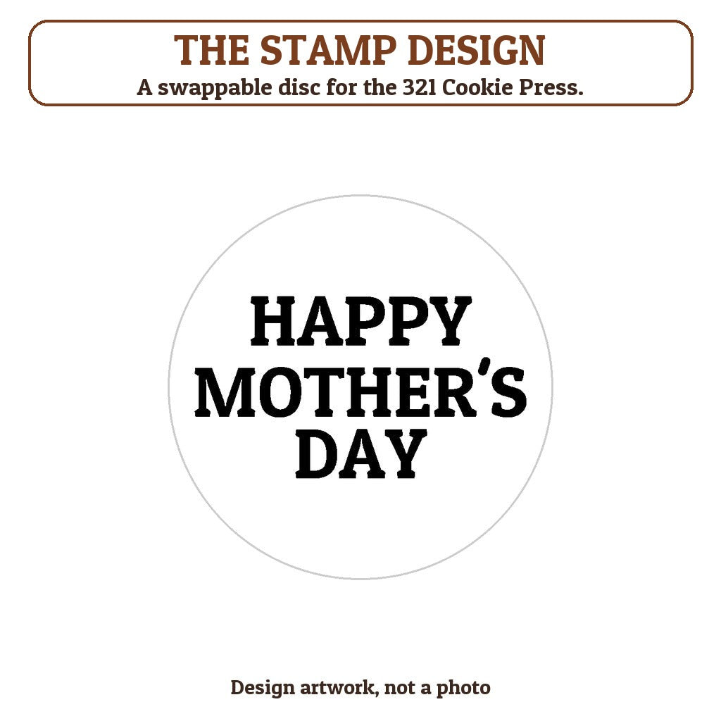 Happy Mother's Day cookie stamp - the stamp design artwork