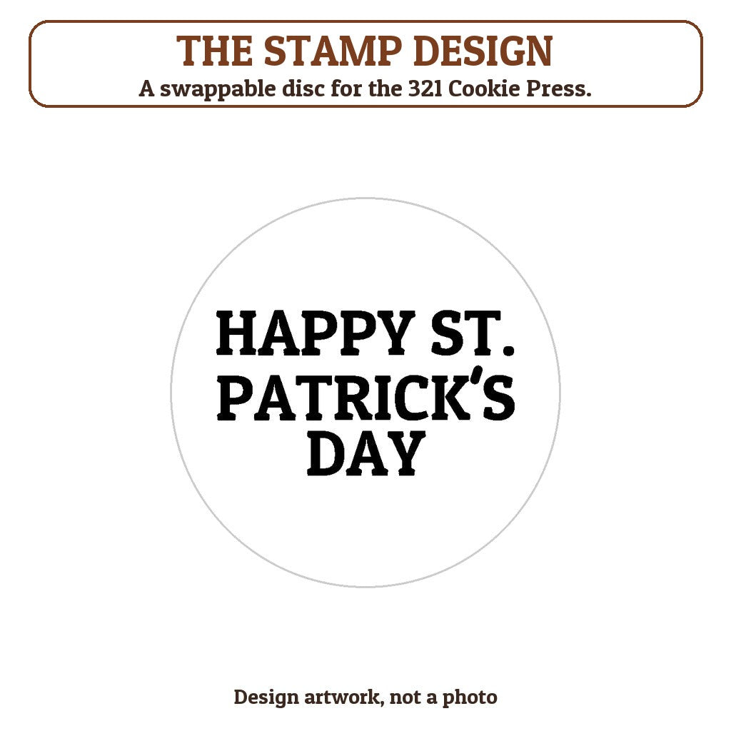 Happy St. Patrick's Day cookie stamp - the stamp design artwork