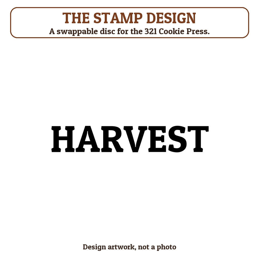 Harvest cookie stamp - the stamp design artwork