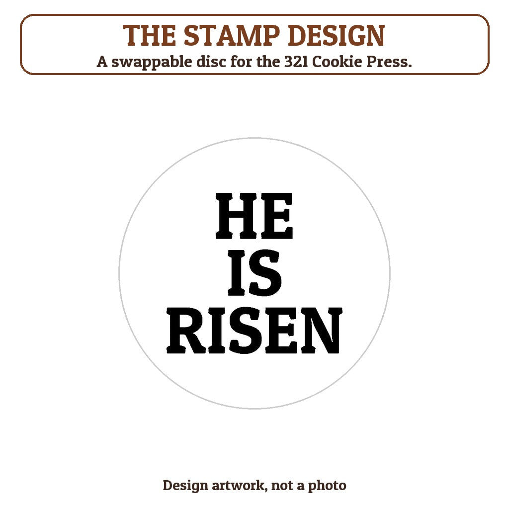 He Is Risen cookie stamp - the stamp design artwork