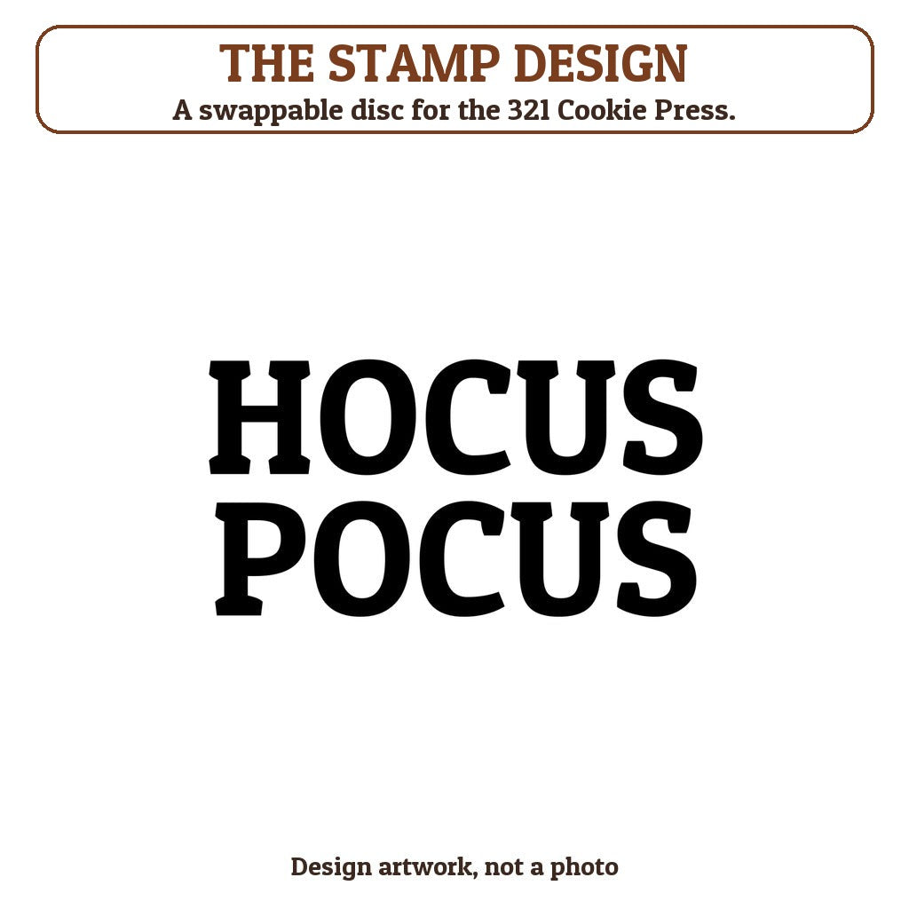 Hocus Pocus cookie stamp - the stamp design artwork