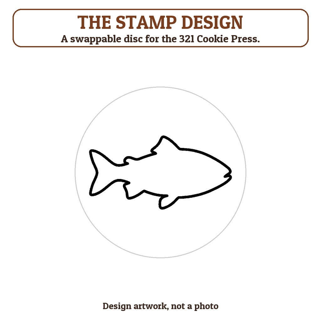Ichthys Fish cookie stamp - the stamp design artwork