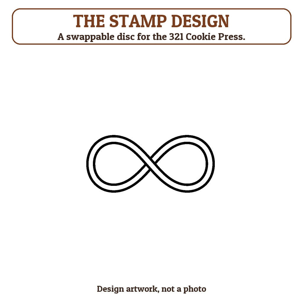 Infinity Symbol cookie stamp - the stamp design artwork