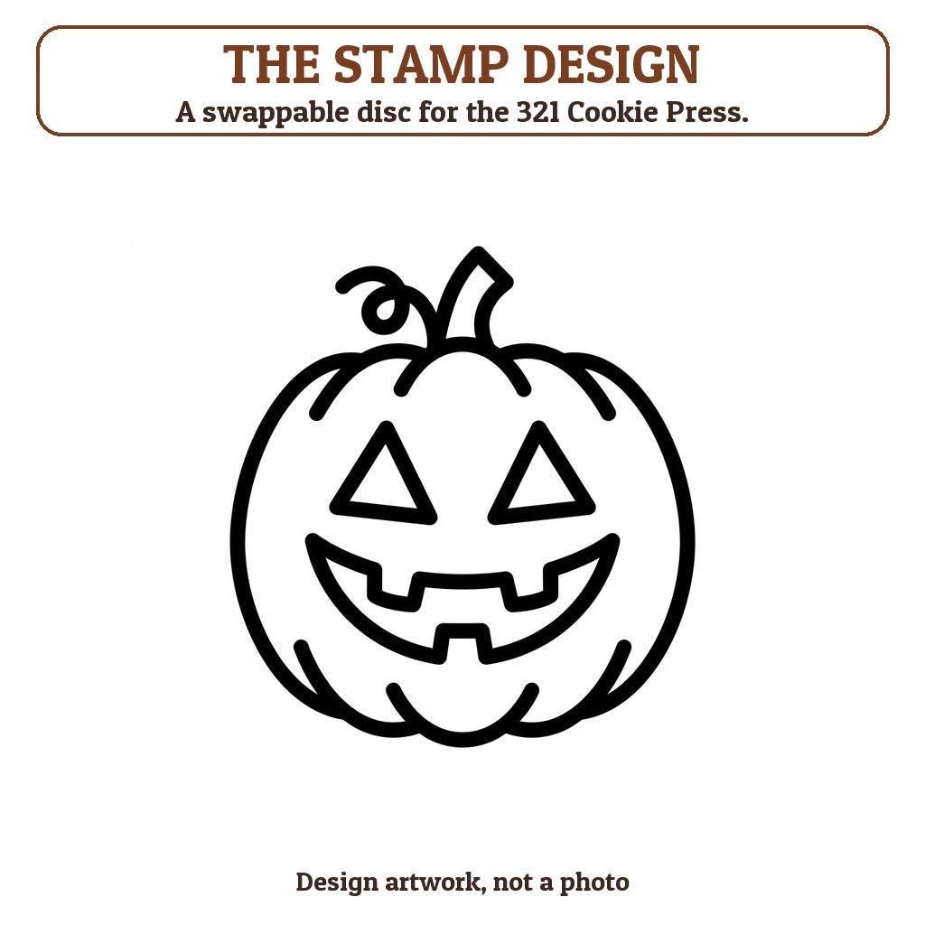 Jack-O-Lantern cookie stamp - the stamp design artwork