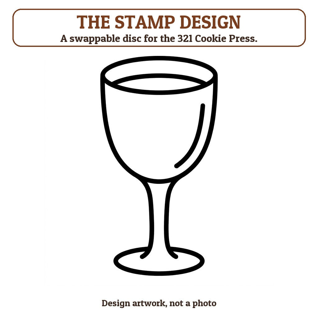 Kiddush Cup cookie stamp - the stamp design artwork