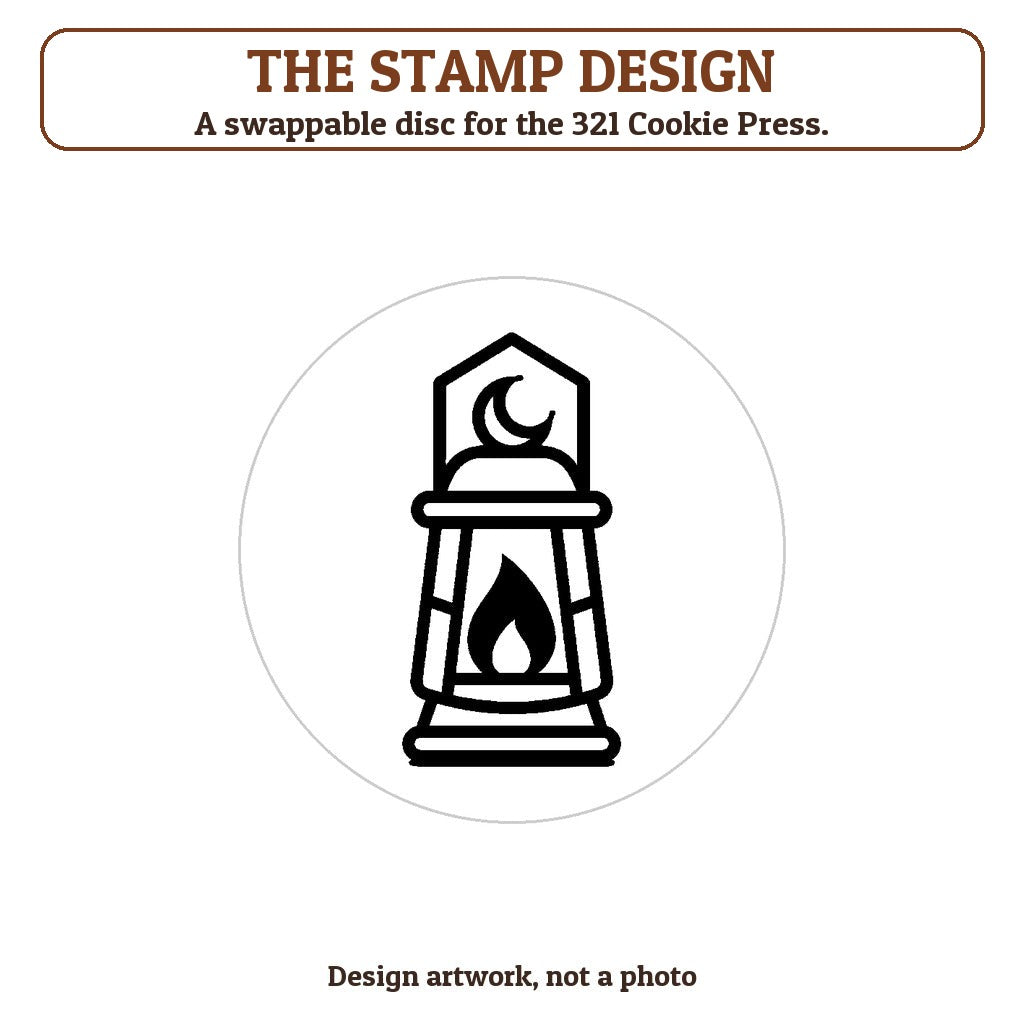 Lantern with a Crescent cookie stamp - the stamp design artwork