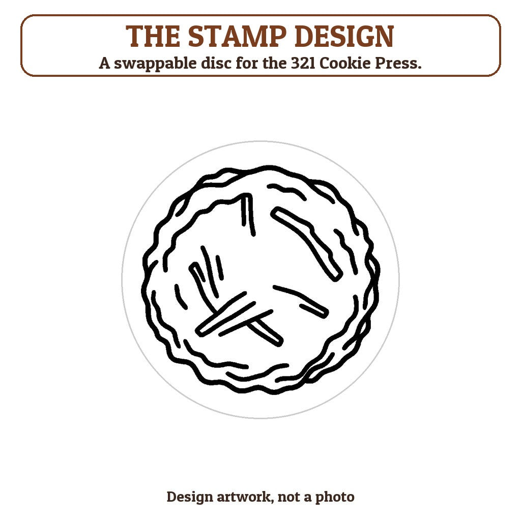 Latke cookie stamp - the stamp design artwork
