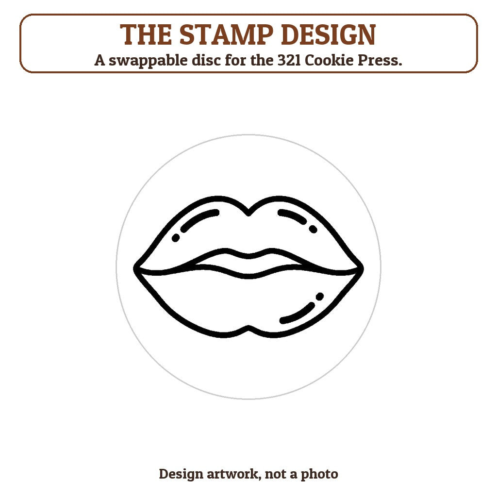 Lips cookie stamp - the stamp design artwork
