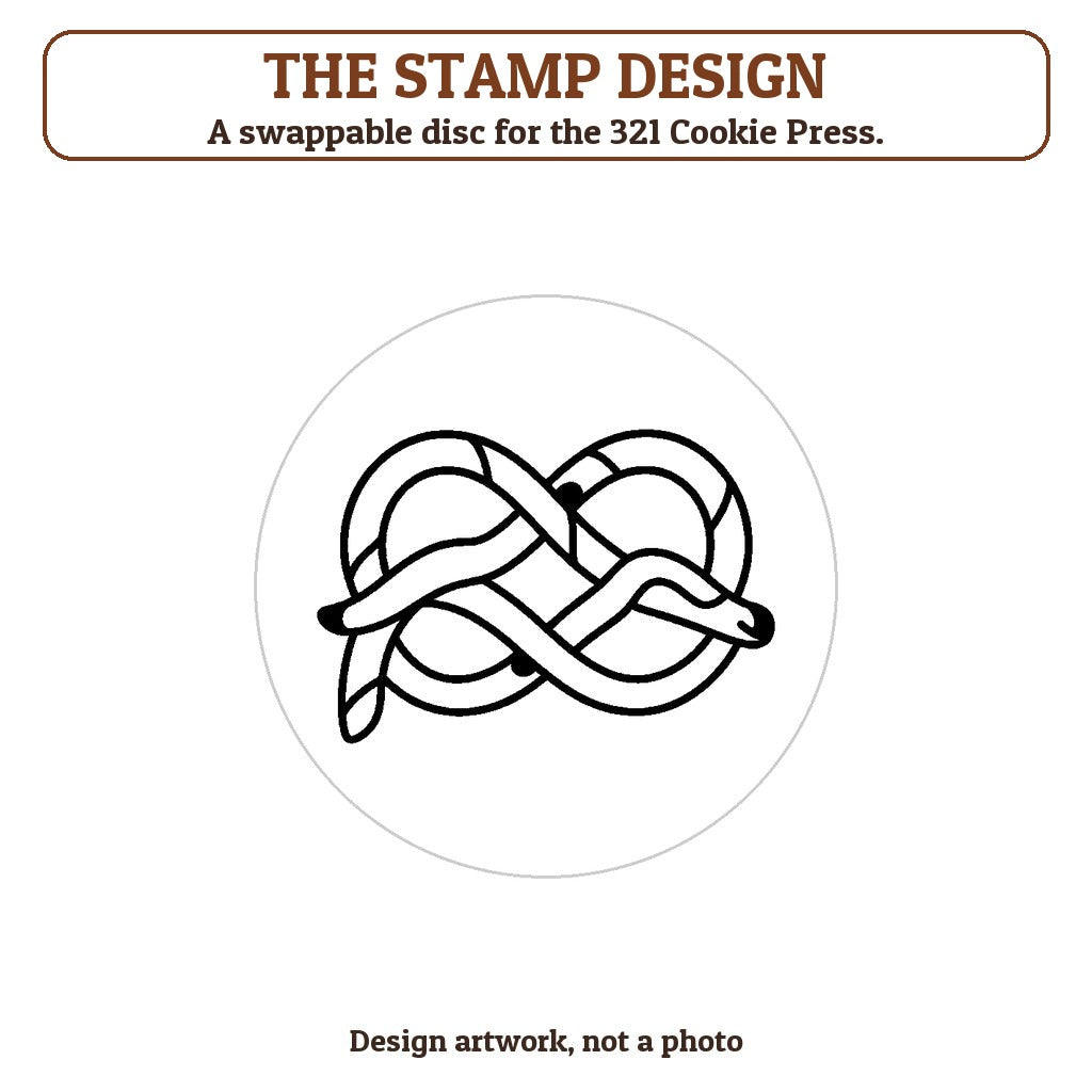 Love Knot cookie stamp - the stamp design artwork