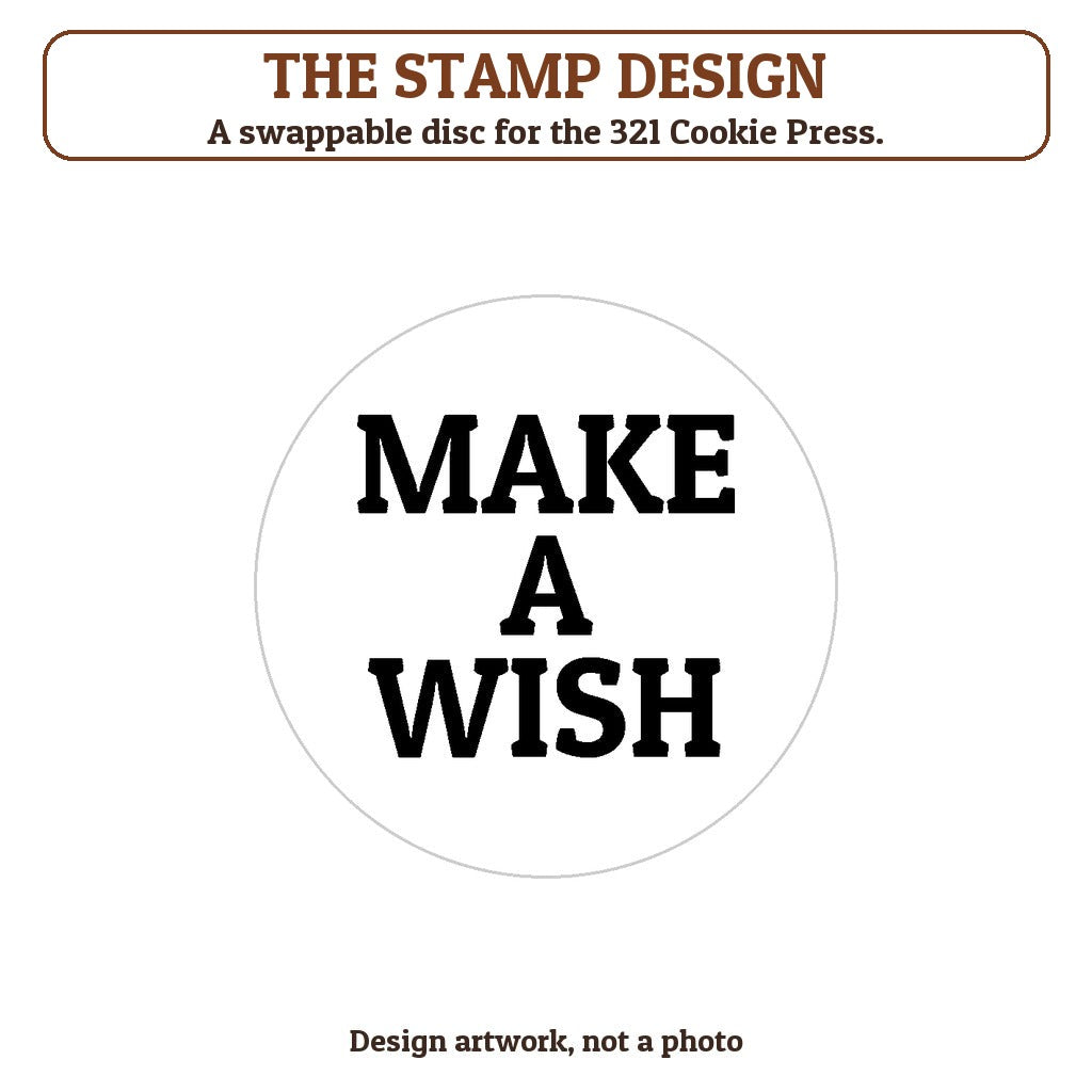 Make a Wish cookie stamp - the stamp design artwork