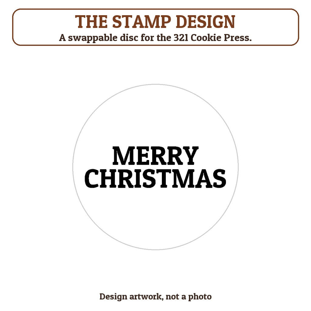 Merry Christmas cookie stamp - the stamp design artwork