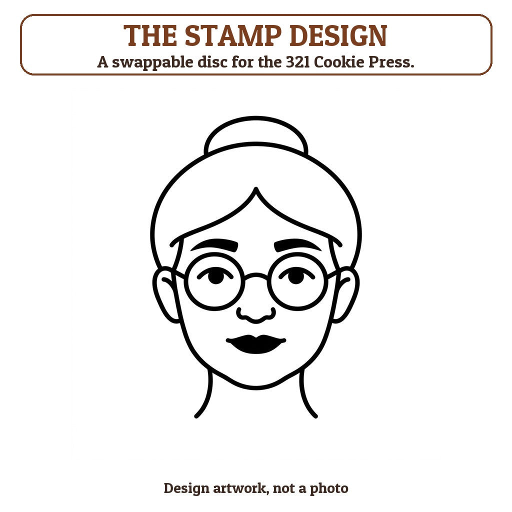 Mrs. Claus cookie stamp - the stamp design artwork
