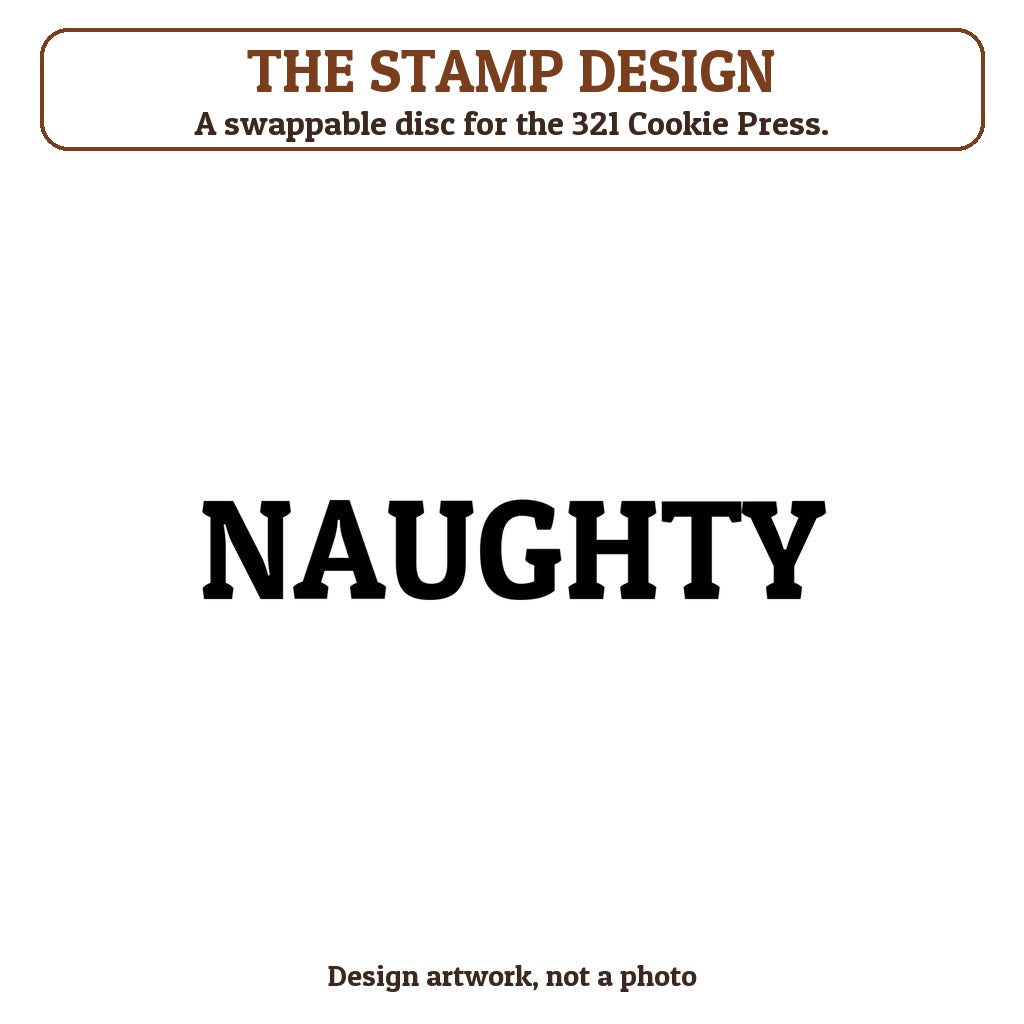 Naughty cookie stamp - the stamp design artwork