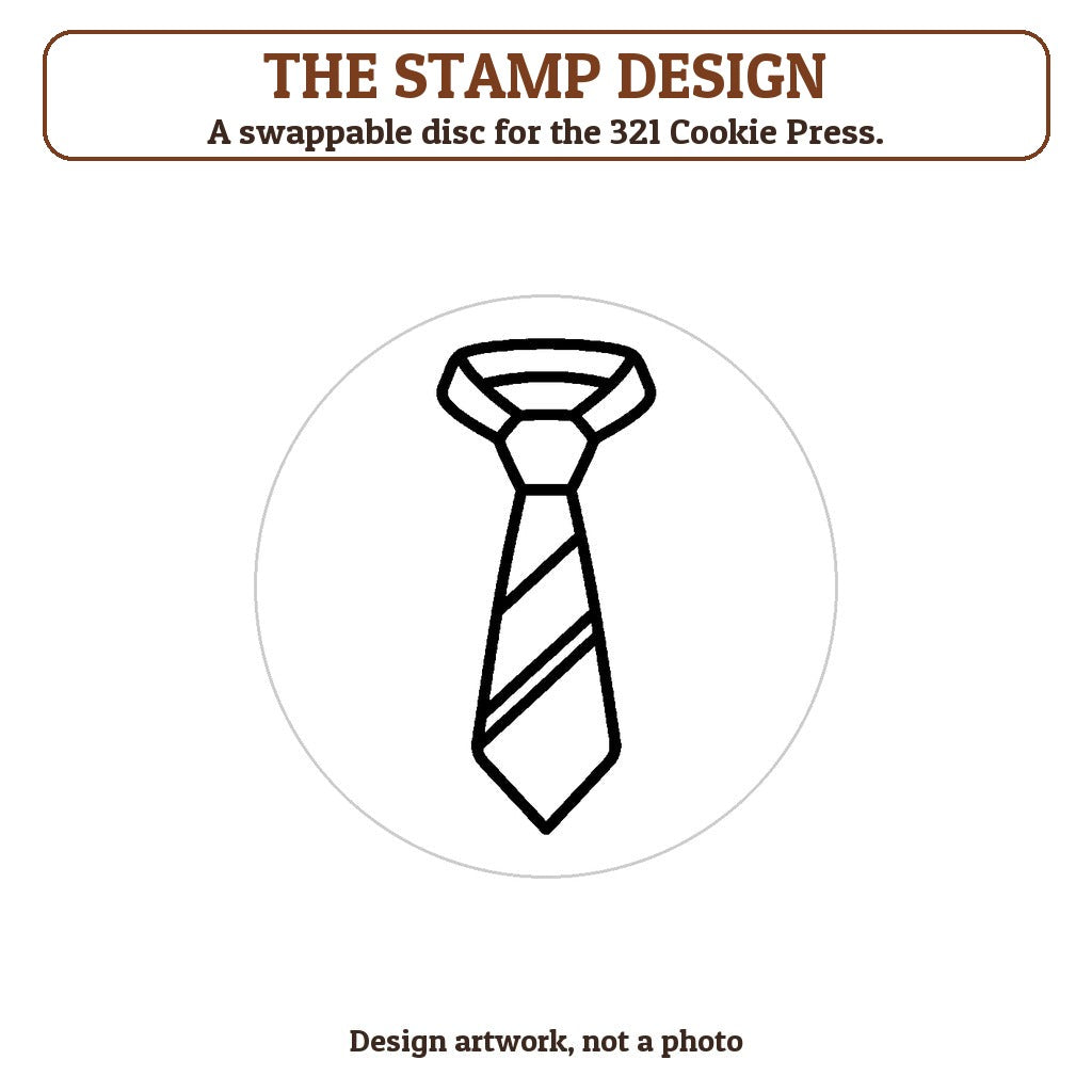 Necktie cookie stamp - the stamp design artwork