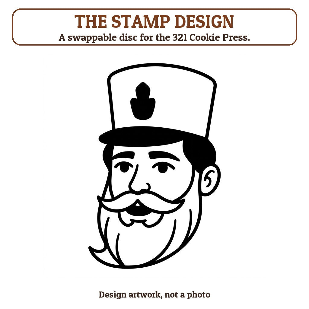 Nutcracker cookie stamp - the stamp design artwork