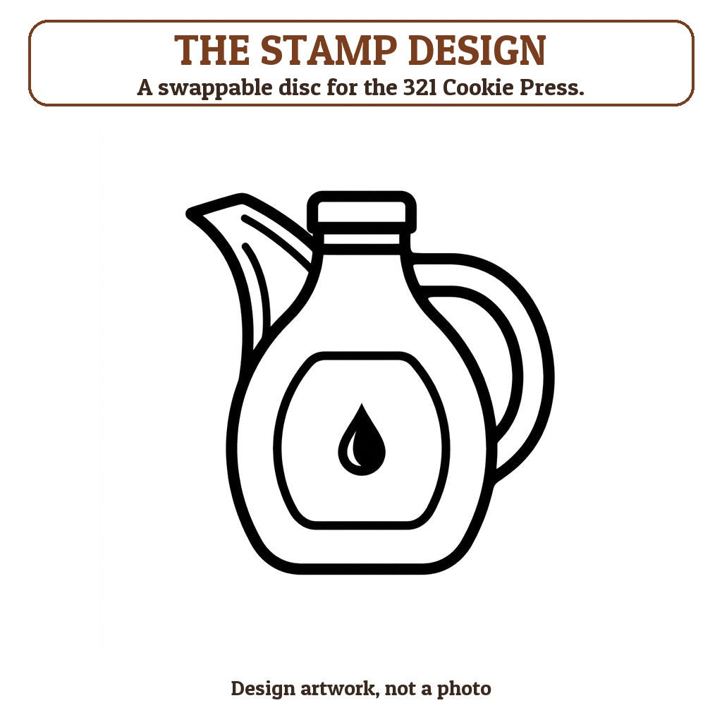 Oil Jug cookie stamp - the stamp design artwork