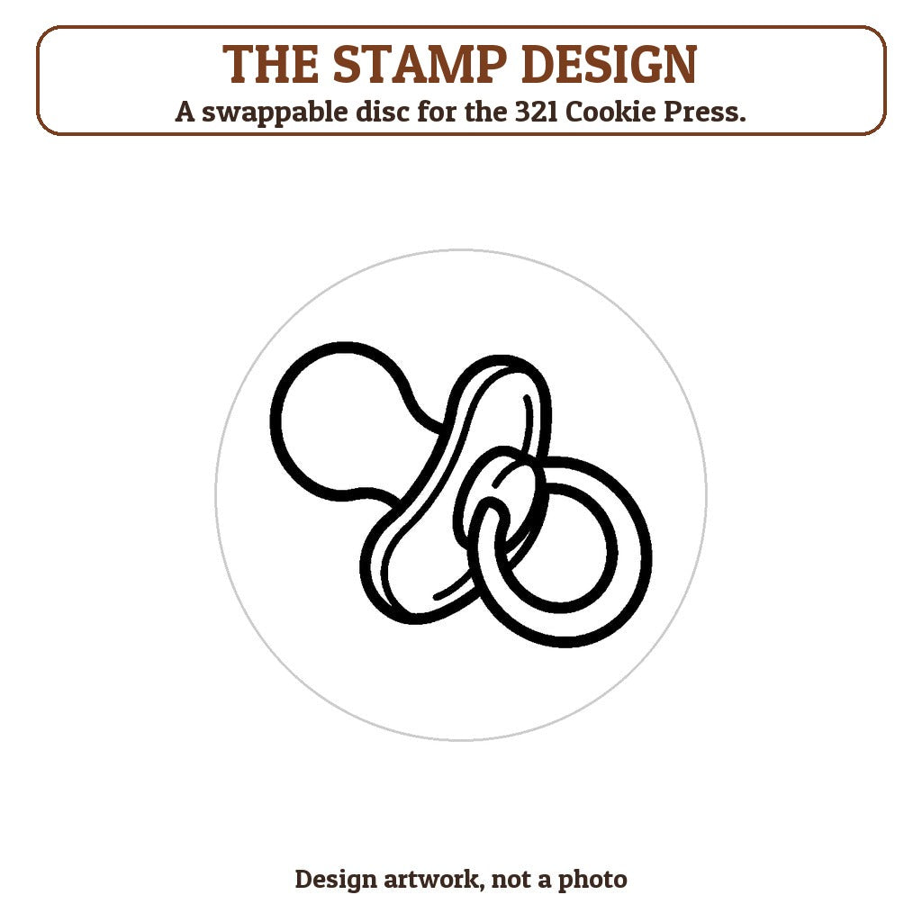 Pacifier cookie stamp - the stamp design artwork