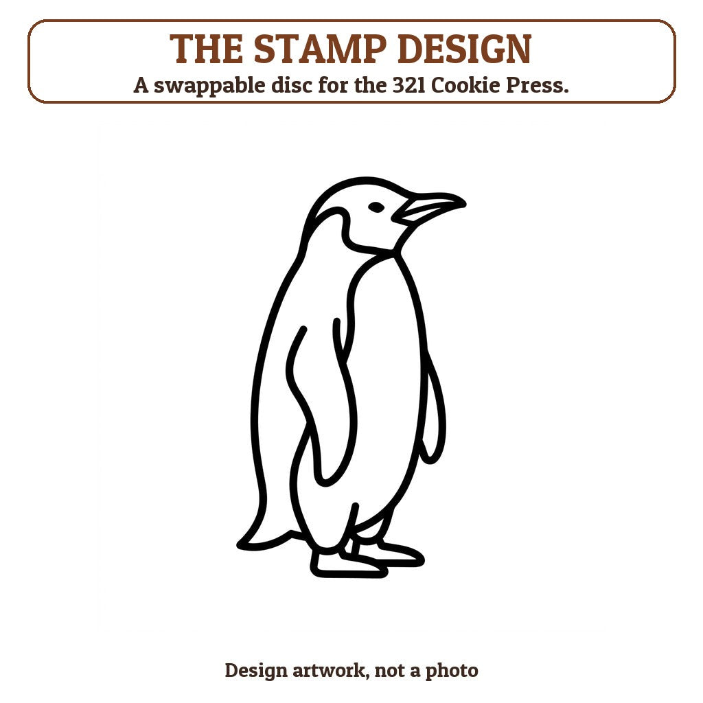 Penguin cookie stamp - the stamp design artwork