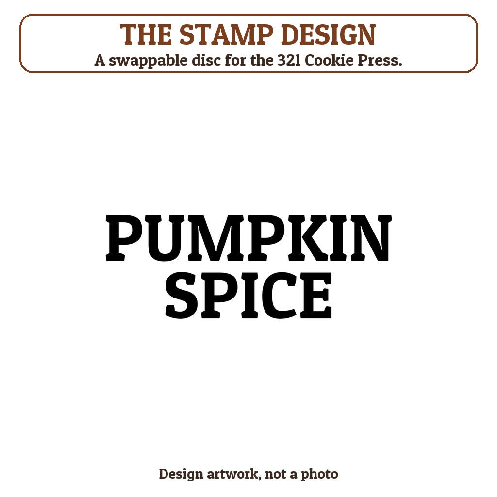 Pumpkin Spice cookie stamp - the stamp design artwork