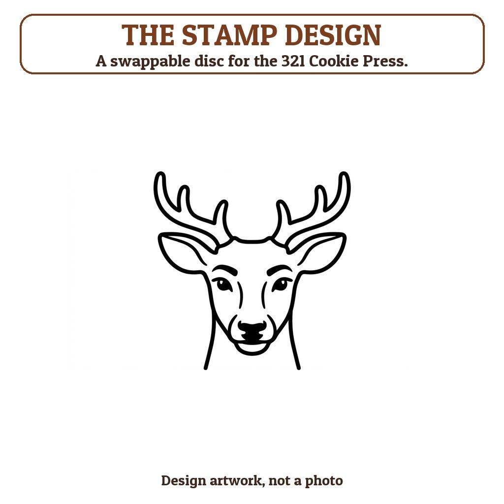Reindeer cookie stamp - the stamp design artwork