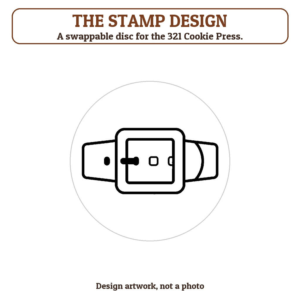 Santa Belt cookie stamp - the stamp design artwork
