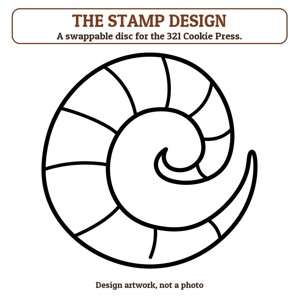 Shofar cookie stamp - the stamp design artwork