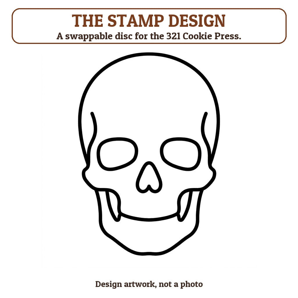 Skull cookie stamp - the stamp design artwork