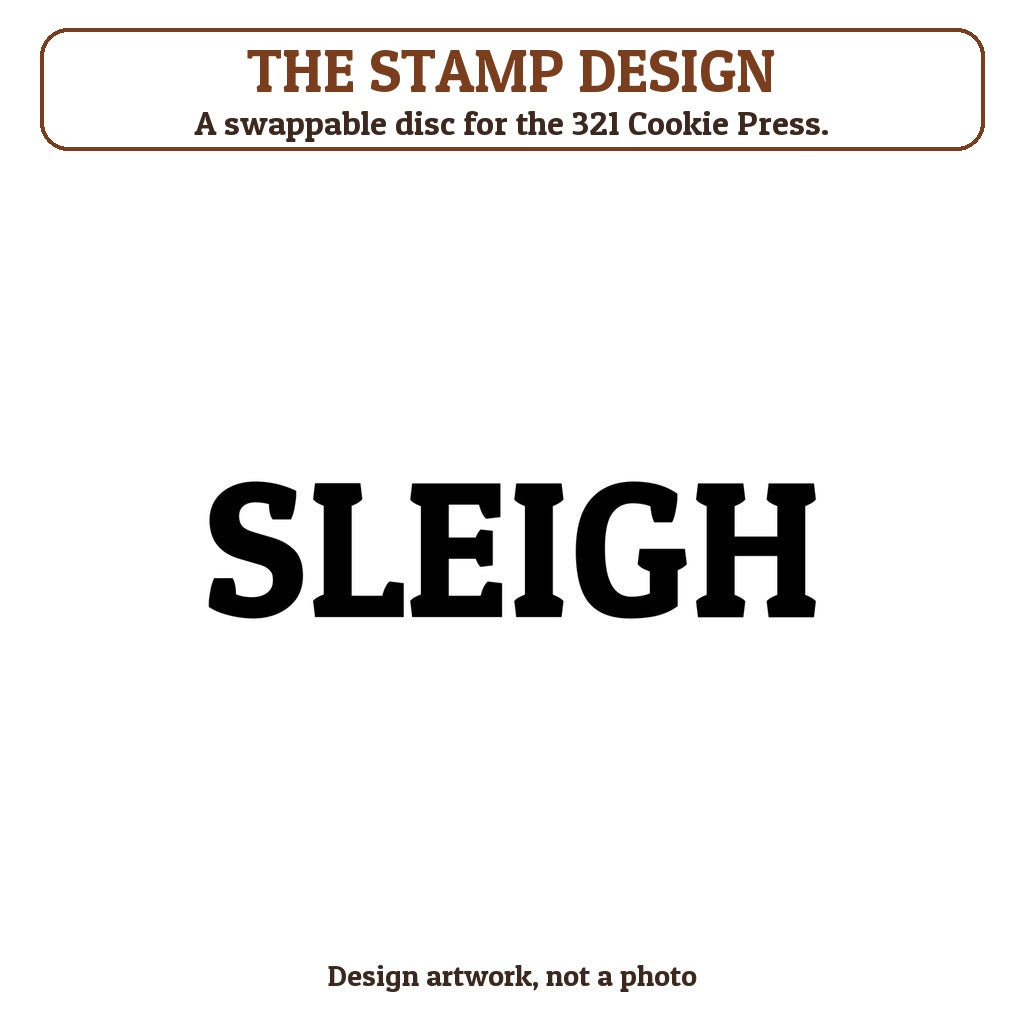 Sleigh cookie stamp - the stamp design artwork