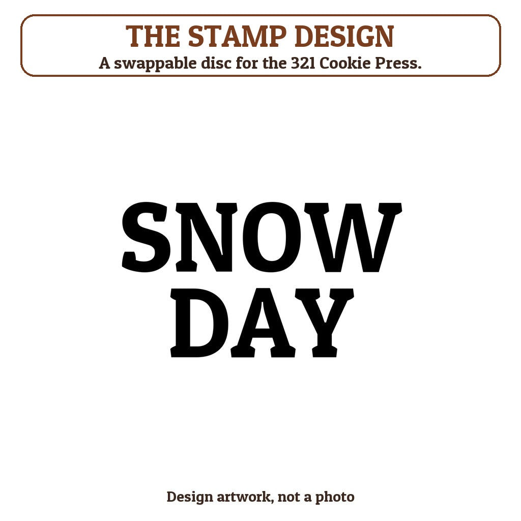 Snow Day cookie stamp - the stamp design artwork