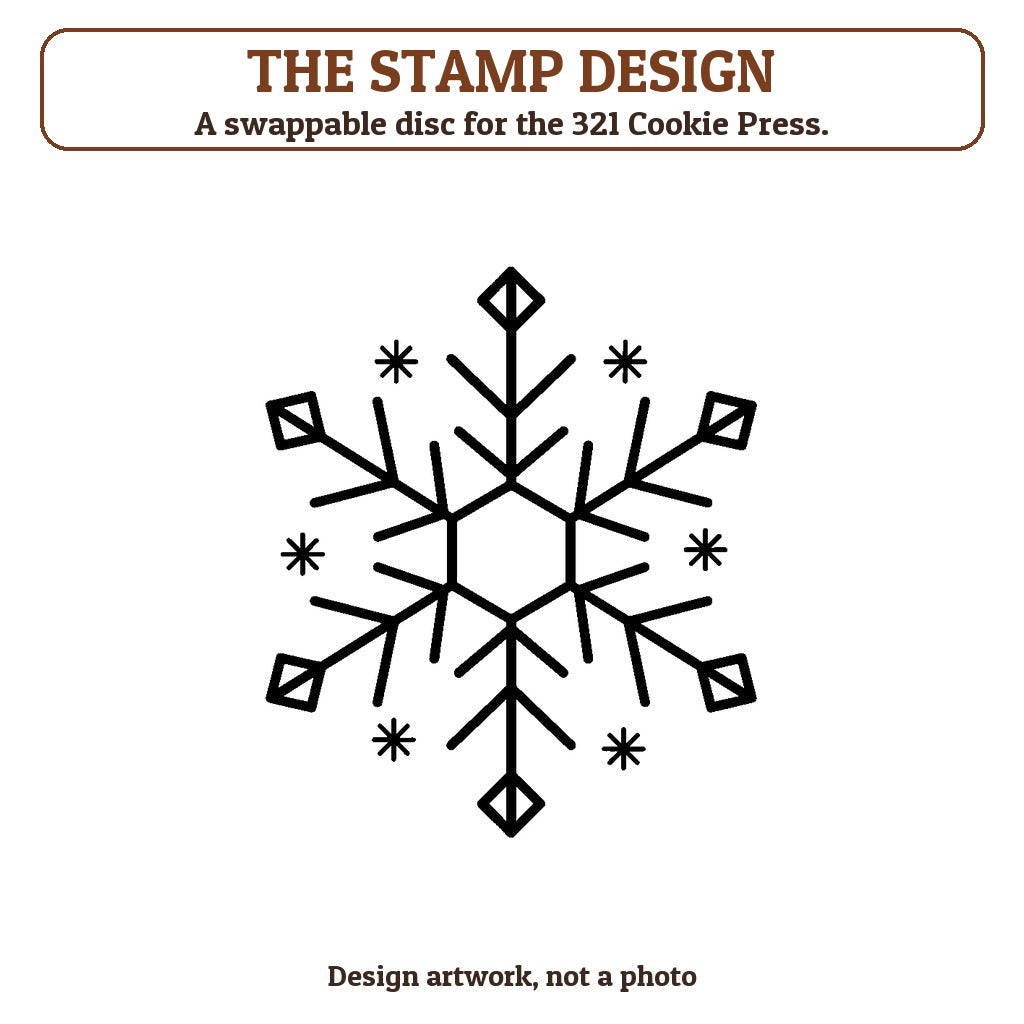 Snowflake cookie stamp - the stamp design artwork
