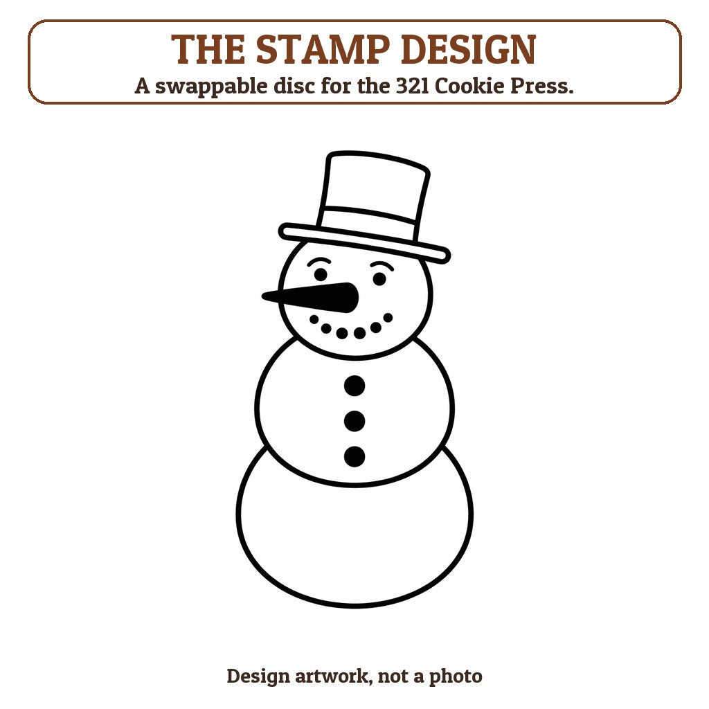 Snowman cookie stamp - the stamp design artwork