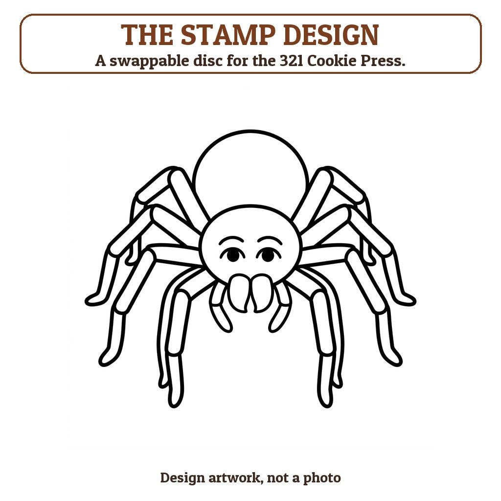 Spider cookie stamp - the stamp design artwork