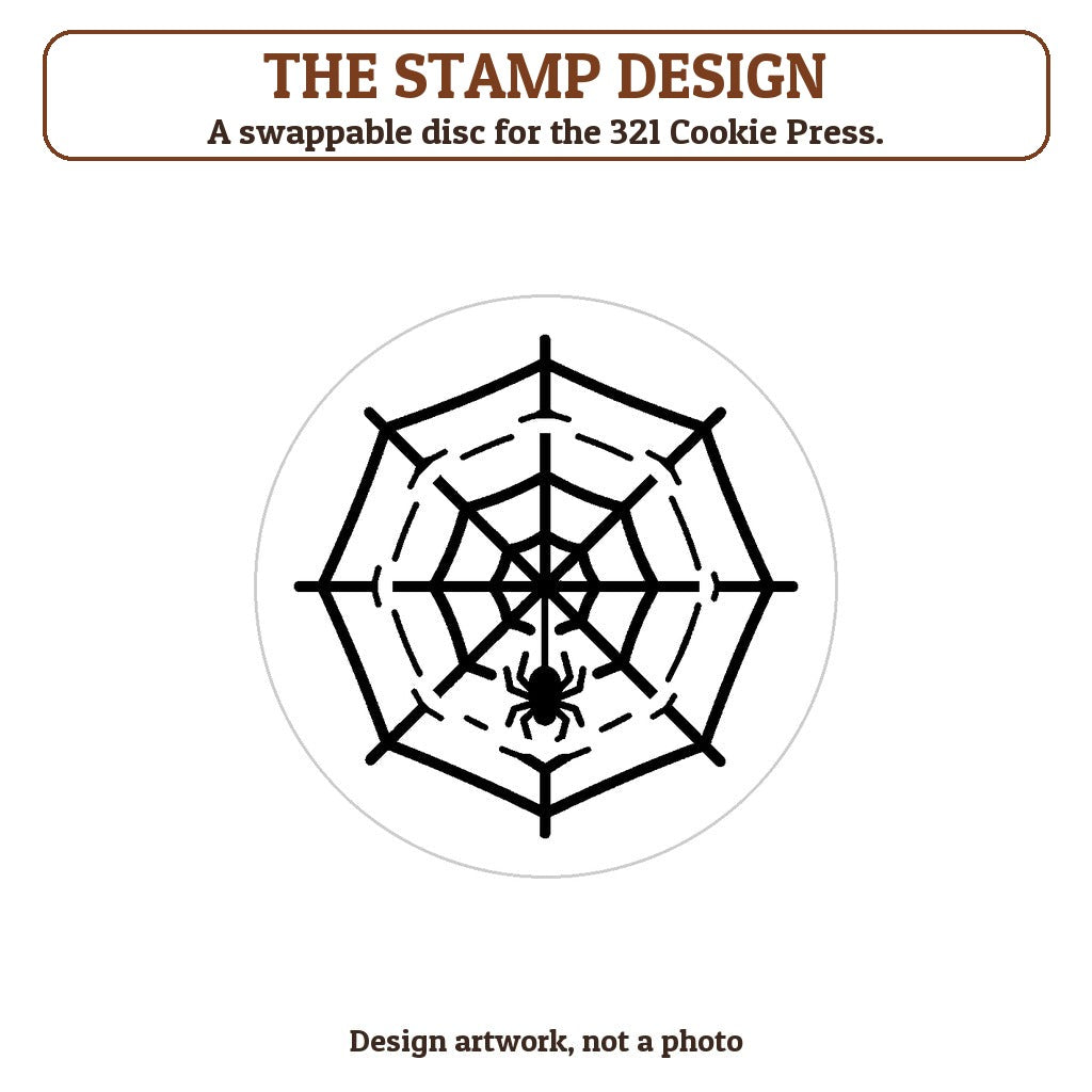 Spider Web cookie stamp - the stamp design artwork