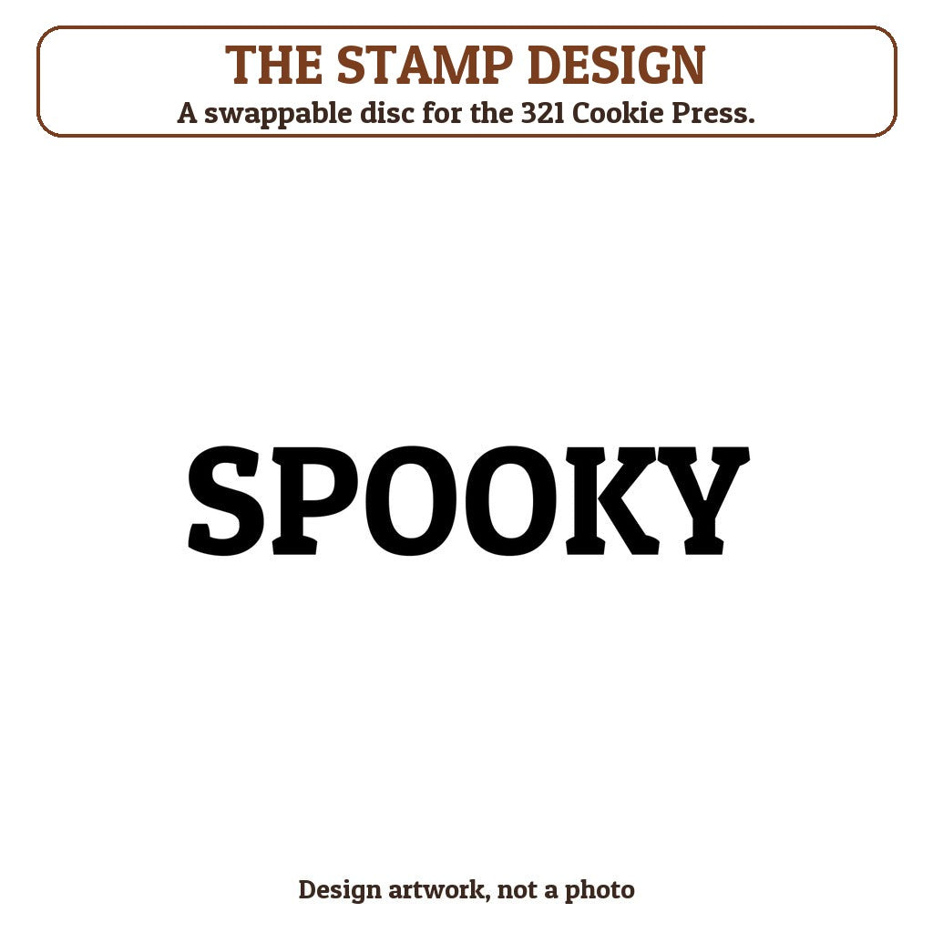 Spooky cookie stamp - the stamp design artwork