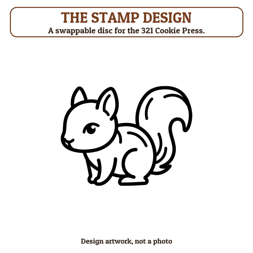 Squirrel cookie stamp - the stamp design artwork