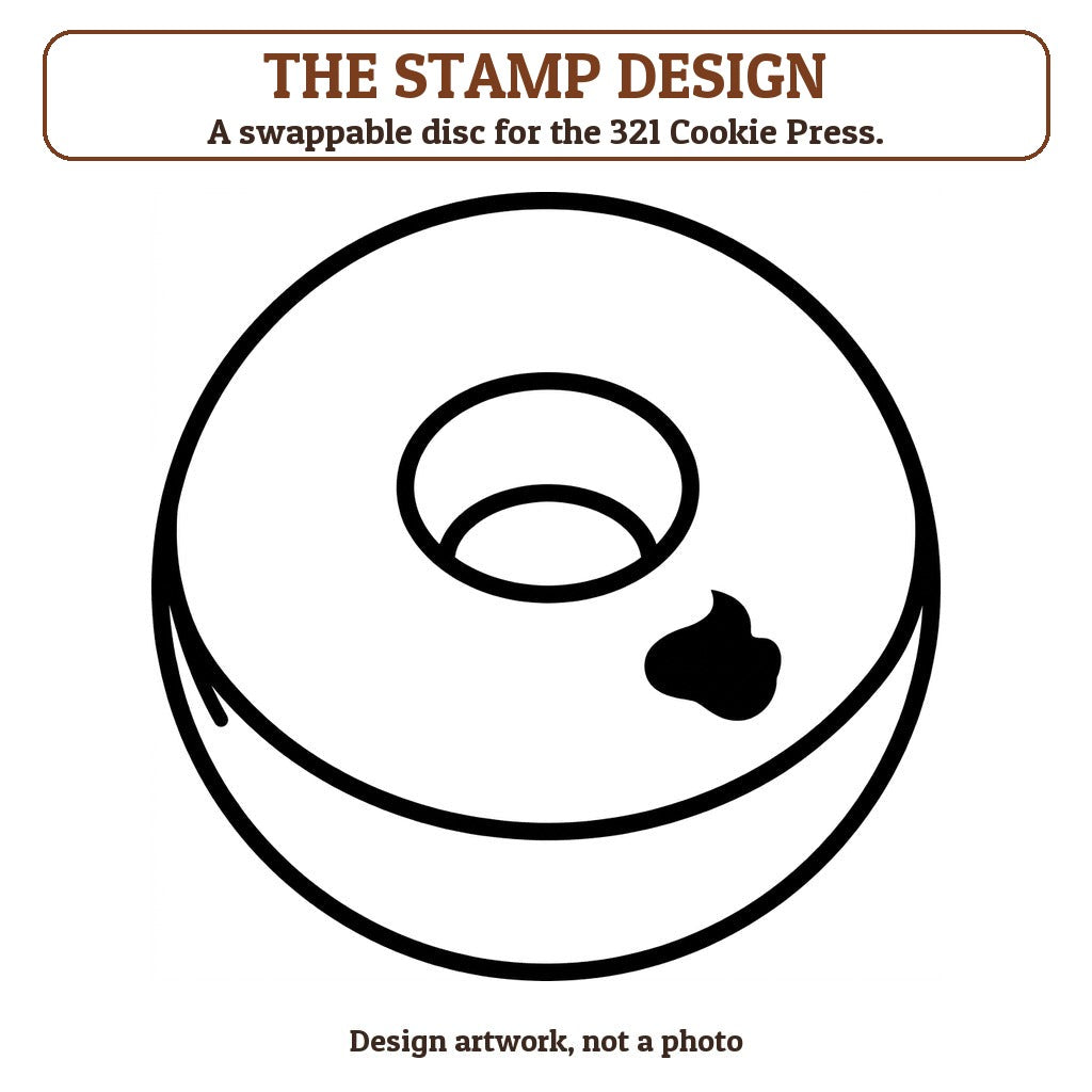 Sufganiyot cookie stamp - the stamp design artwork
