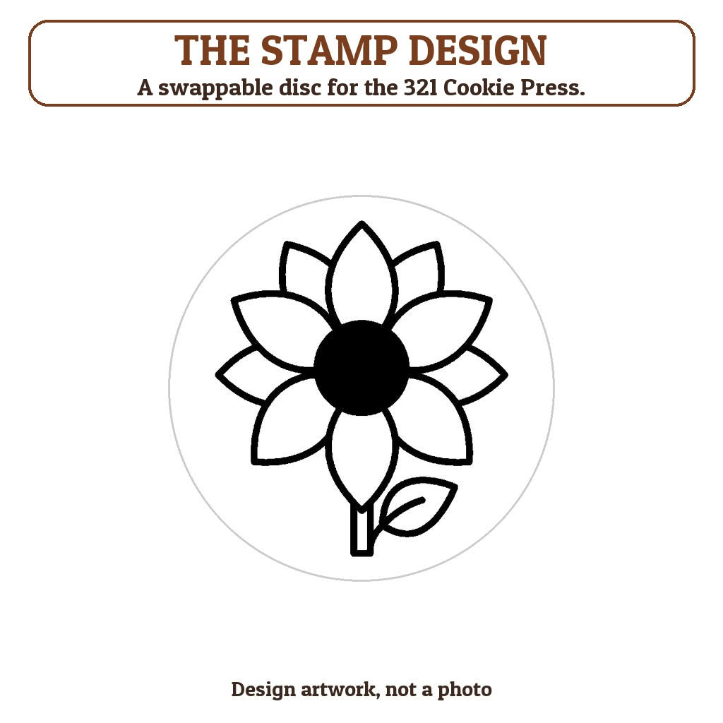 Sunflower cookie stamp - the stamp design artwork