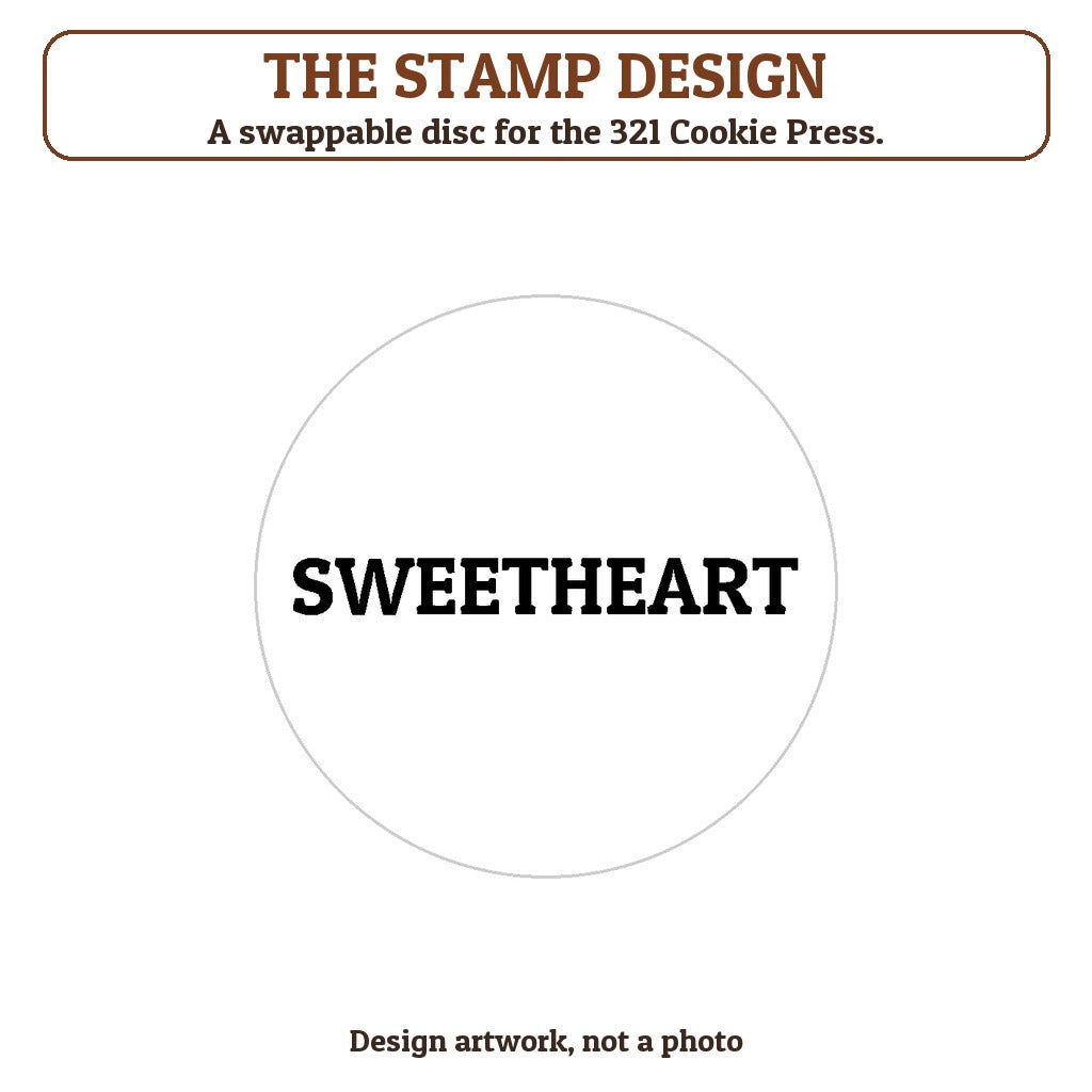 Sweetheart cookie stamp - the stamp design artwork