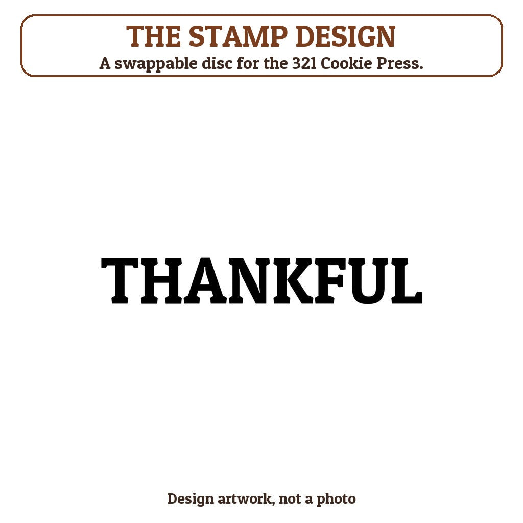 Thankful cookie stamp - the stamp design artwork