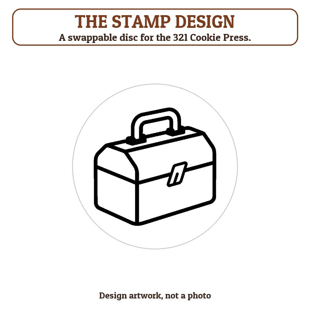 Toolbox cookie stamp - the stamp design artwork