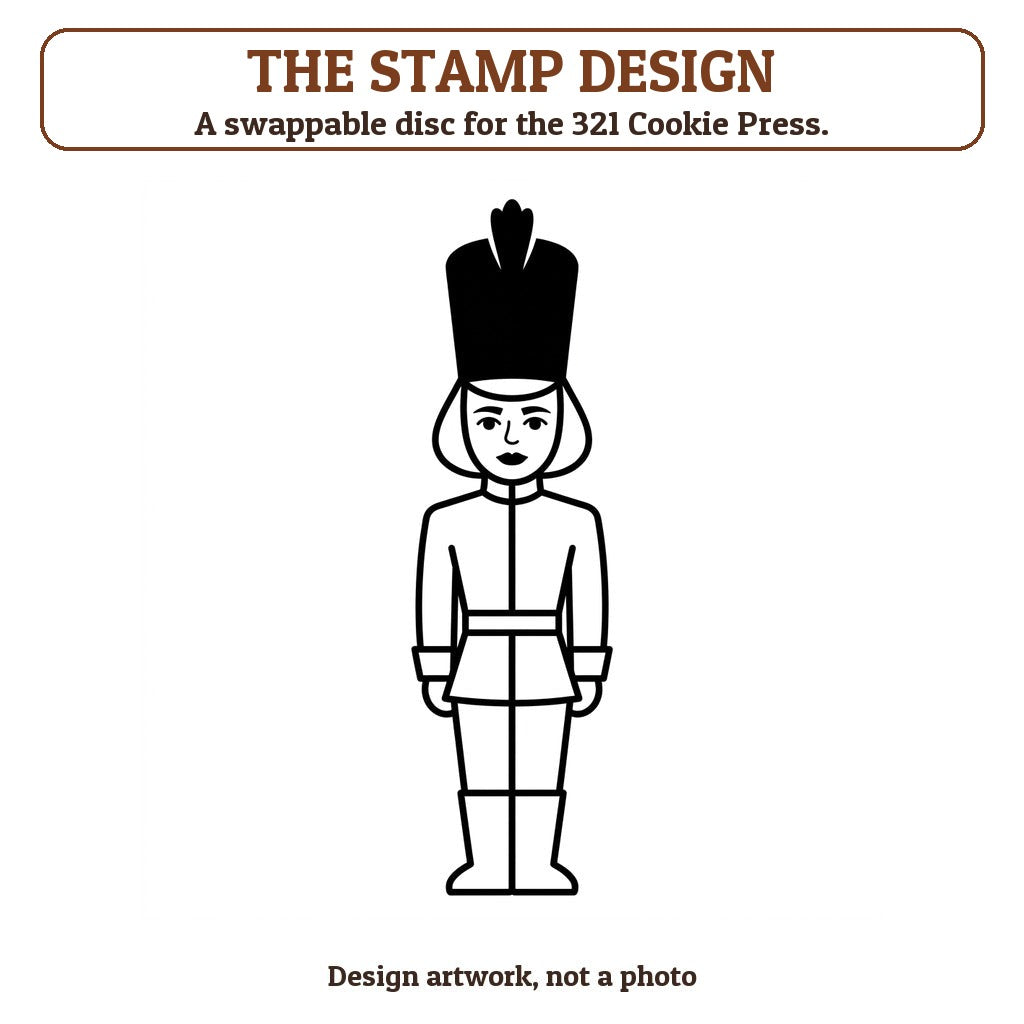 Toy Soldier cookie stamp - the stamp design artwork