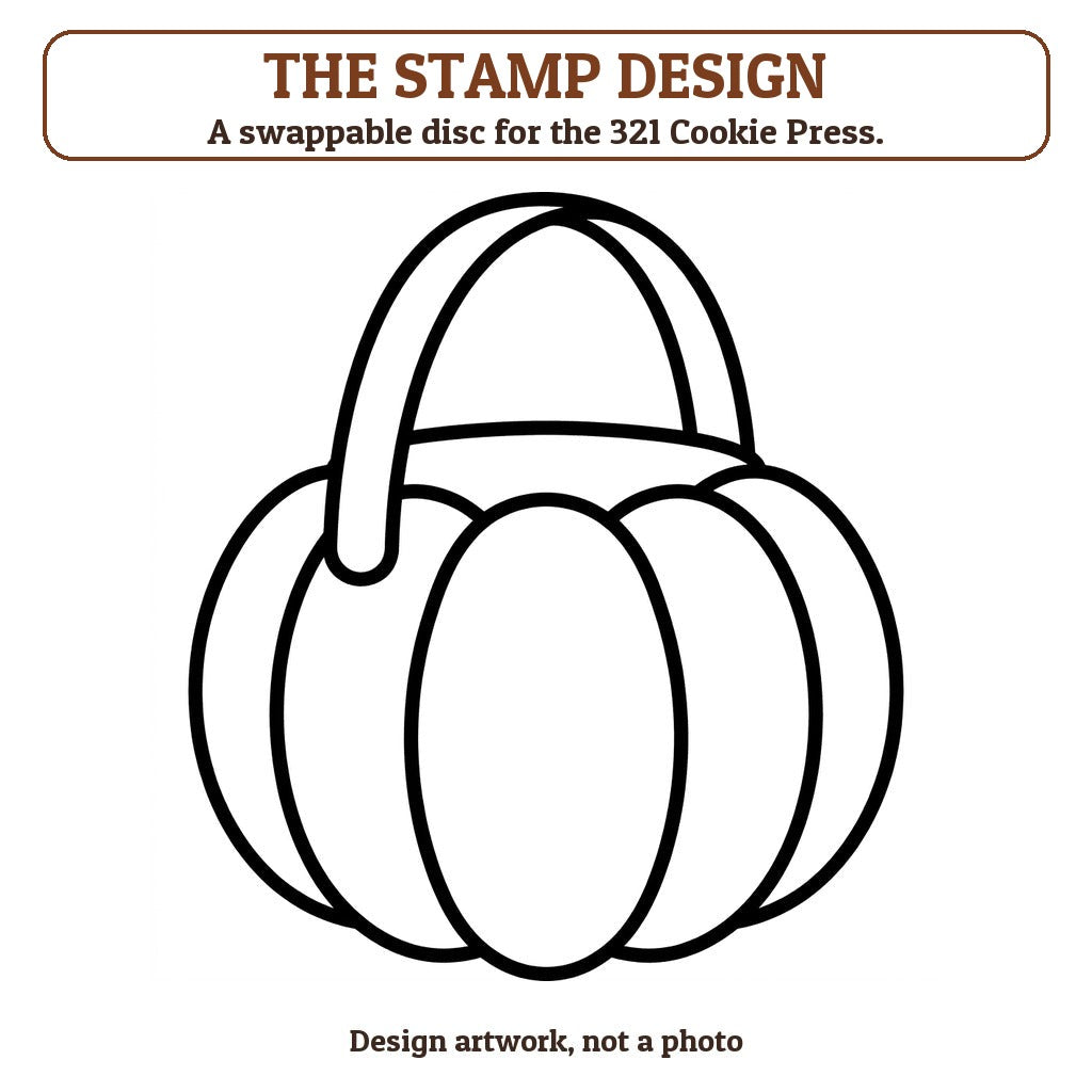 Trick or Treat Bucket cookie stamp - the stamp design artwork