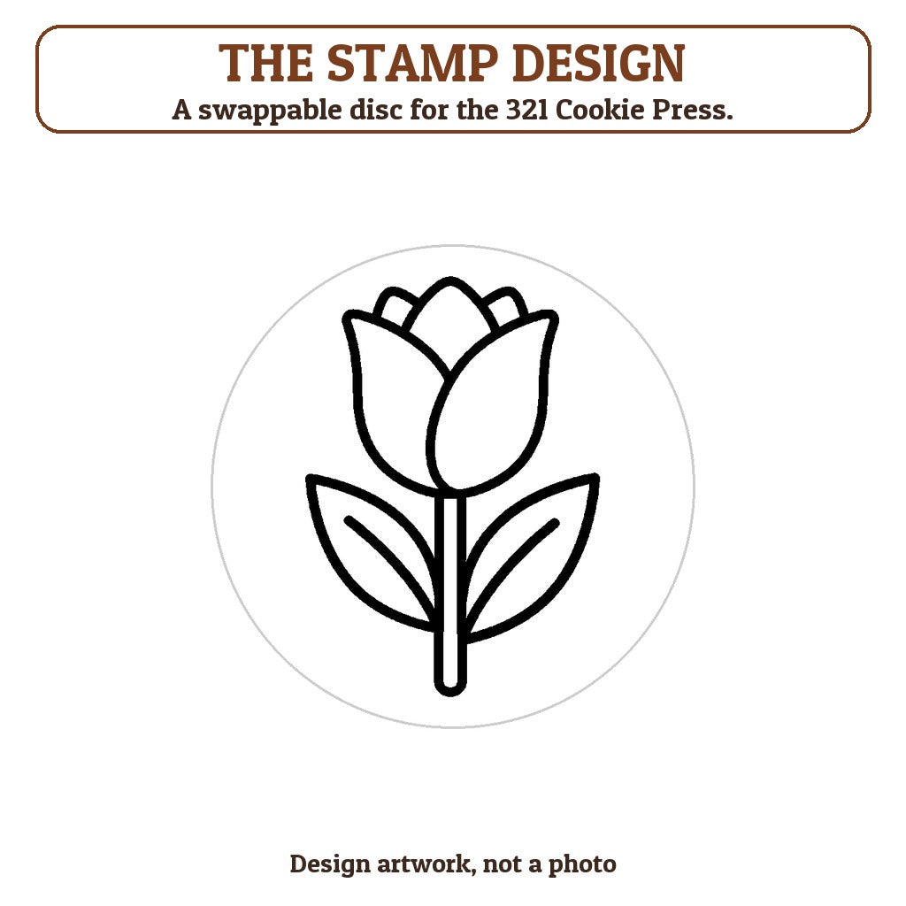Tulip cookie stamp - the stamp design artwork